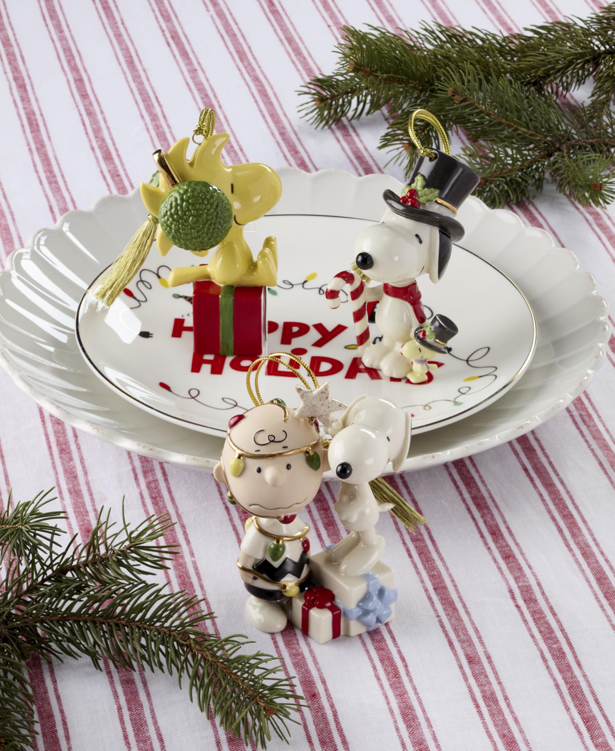 Amazon.com: Lenox Ornaments, Snoopy & Woodstock with Candy Cane
